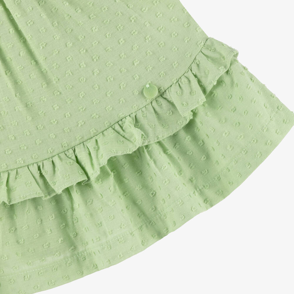 Mayoral-Green Smocked Ss Dress | Childrensalon Outlet