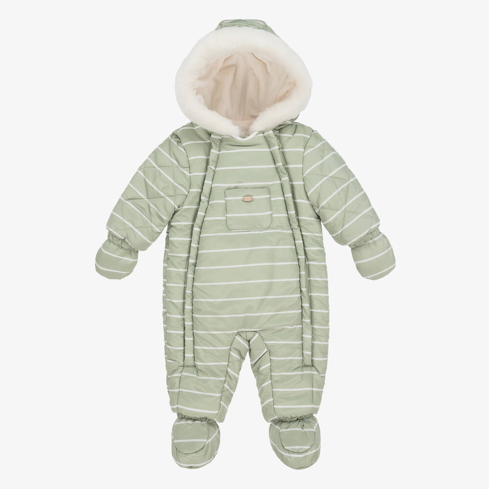 Mayoral Combinaison de ski verte rayee bebe Childrensalon Outlet
