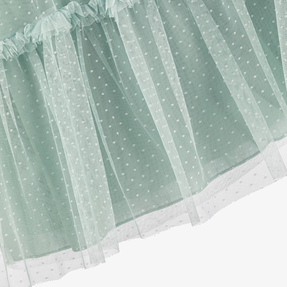 Mayoral-Green Tulle Dress | Childrensalon Outlet