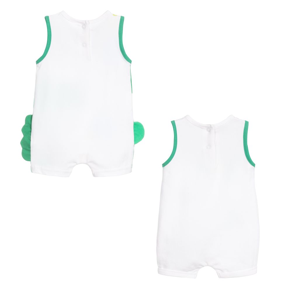 Mayoral Newborn Green And White Shorties 2 Pack Childrensalon Outlet