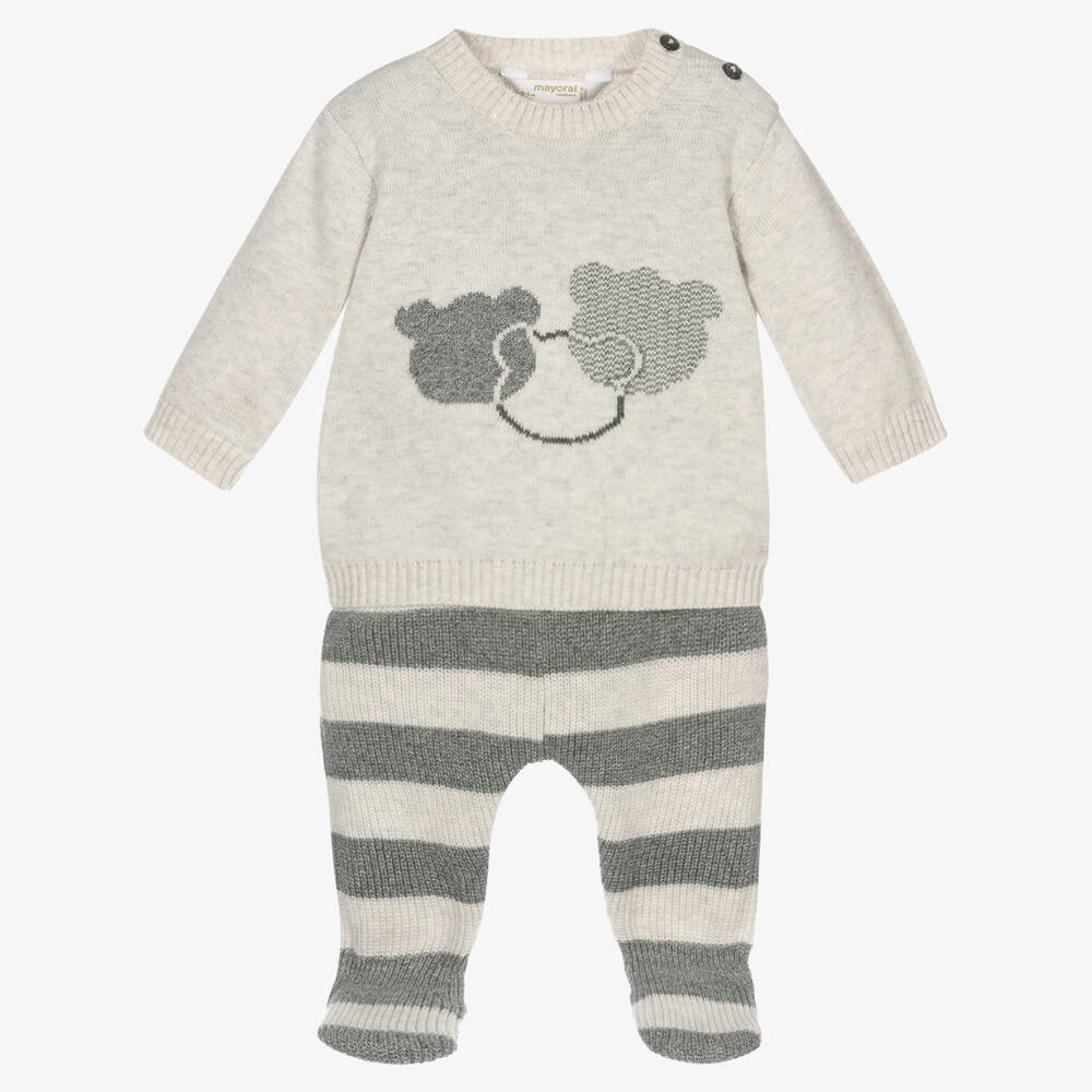 Mayoral Newborn - Dors-bien 2 pièces gris | Childrensalon