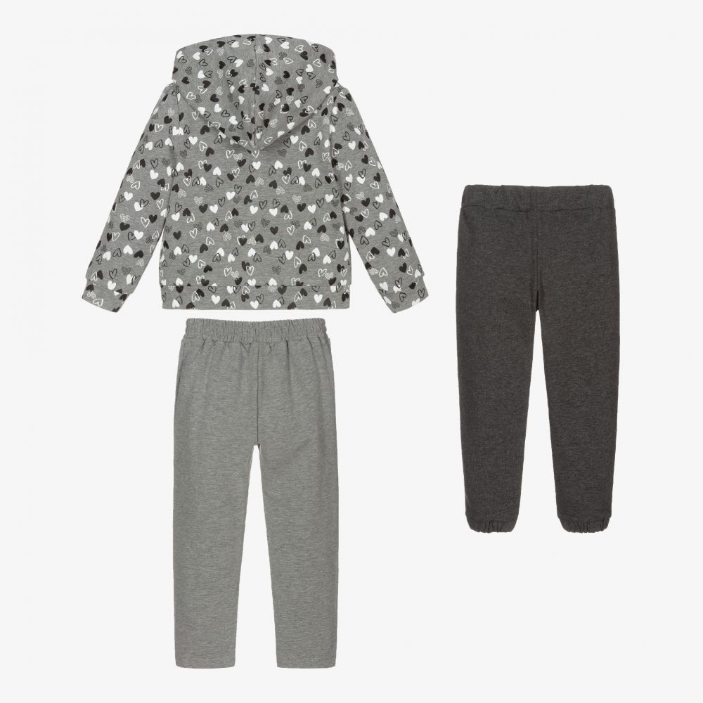 مايورال-تراكسوت قطن جيرسي لون رمادي للبنات - 3 قطع | Childrensalon Outlet