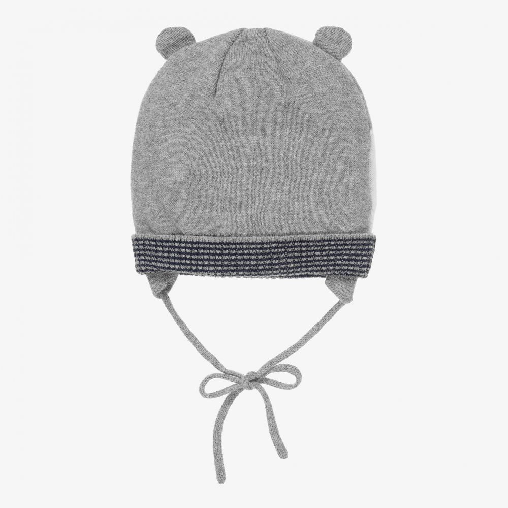 Mayoral-Серая шапка из смесовой шерсти с медвежонком | Childrensalon Outlet