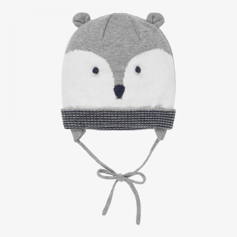 Mayoral - Grey Bear Wool Blend Hat | Childrensalon