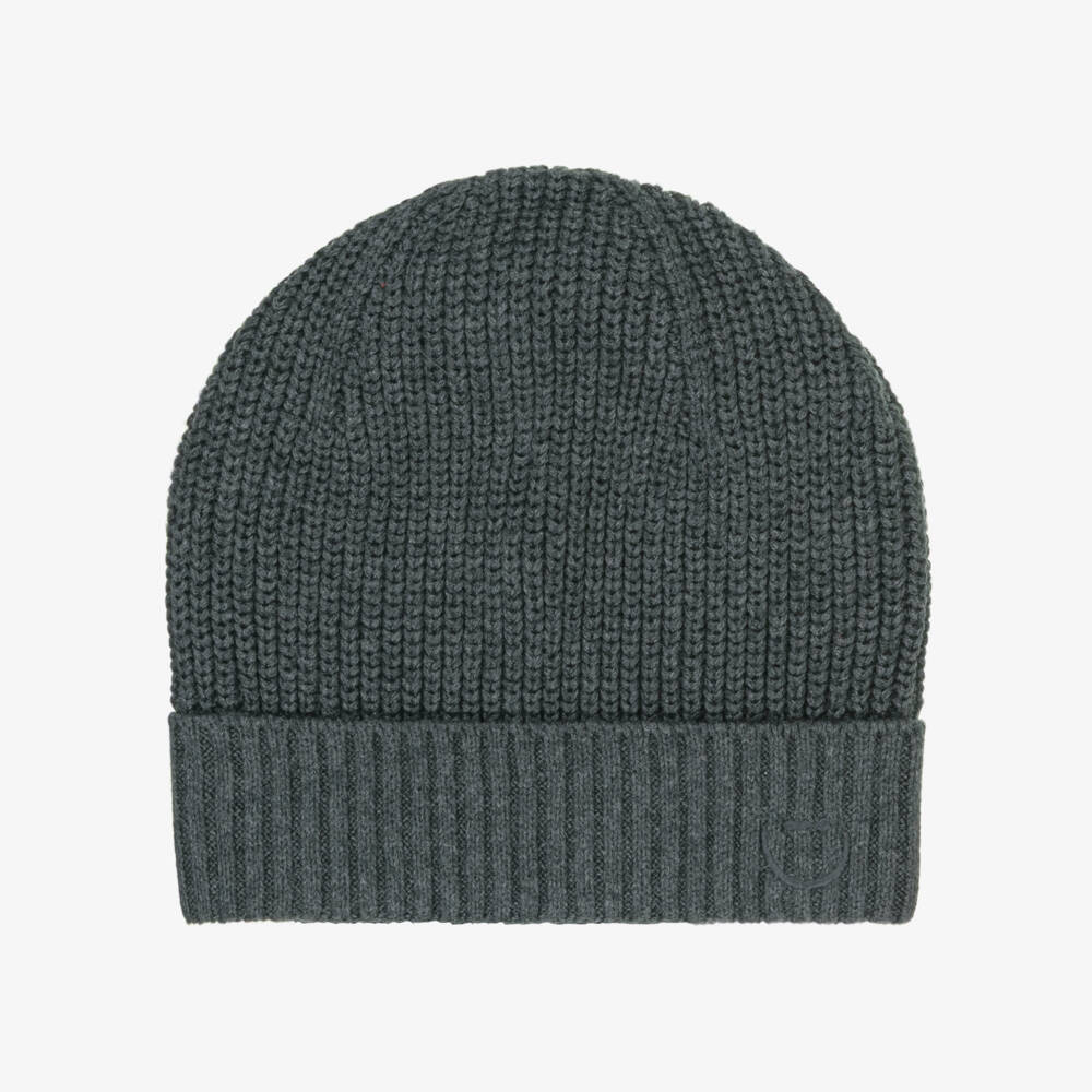 Mayoral-Grey Chunky Knit Cotton Beanie Hat | Childrensalon Outlet