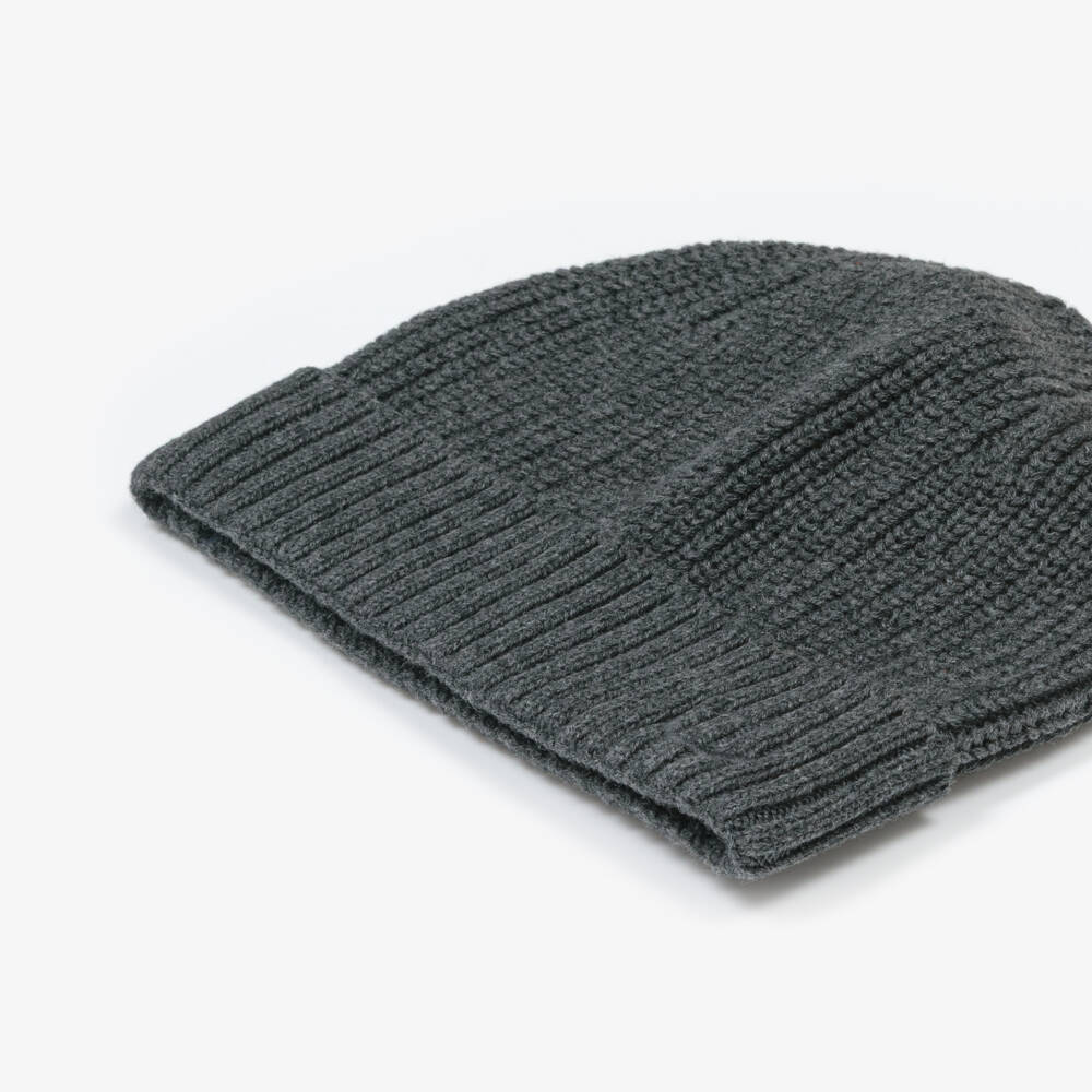 Mayoral-Grey Chunky Knit Cotton Beanie Hat | Childrensalon Outlet