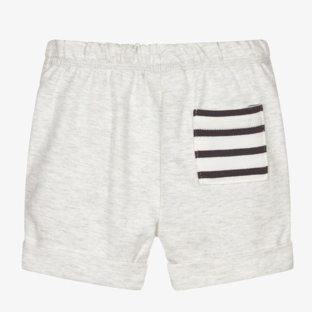 مايورال-شورت أطفال ولادي قطن جيرسي لون رمادي | Childrensalon Outlet