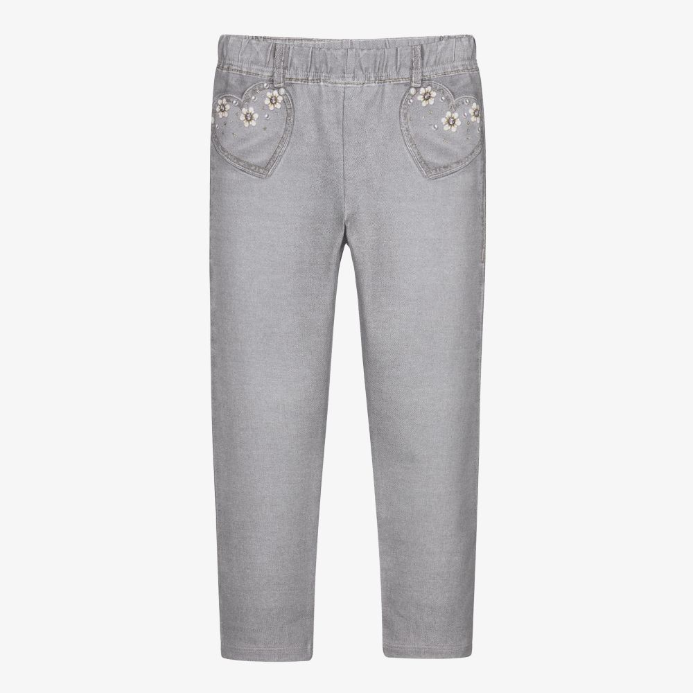 Mayoral - Grey Cotton Leggings  | Childrensalon