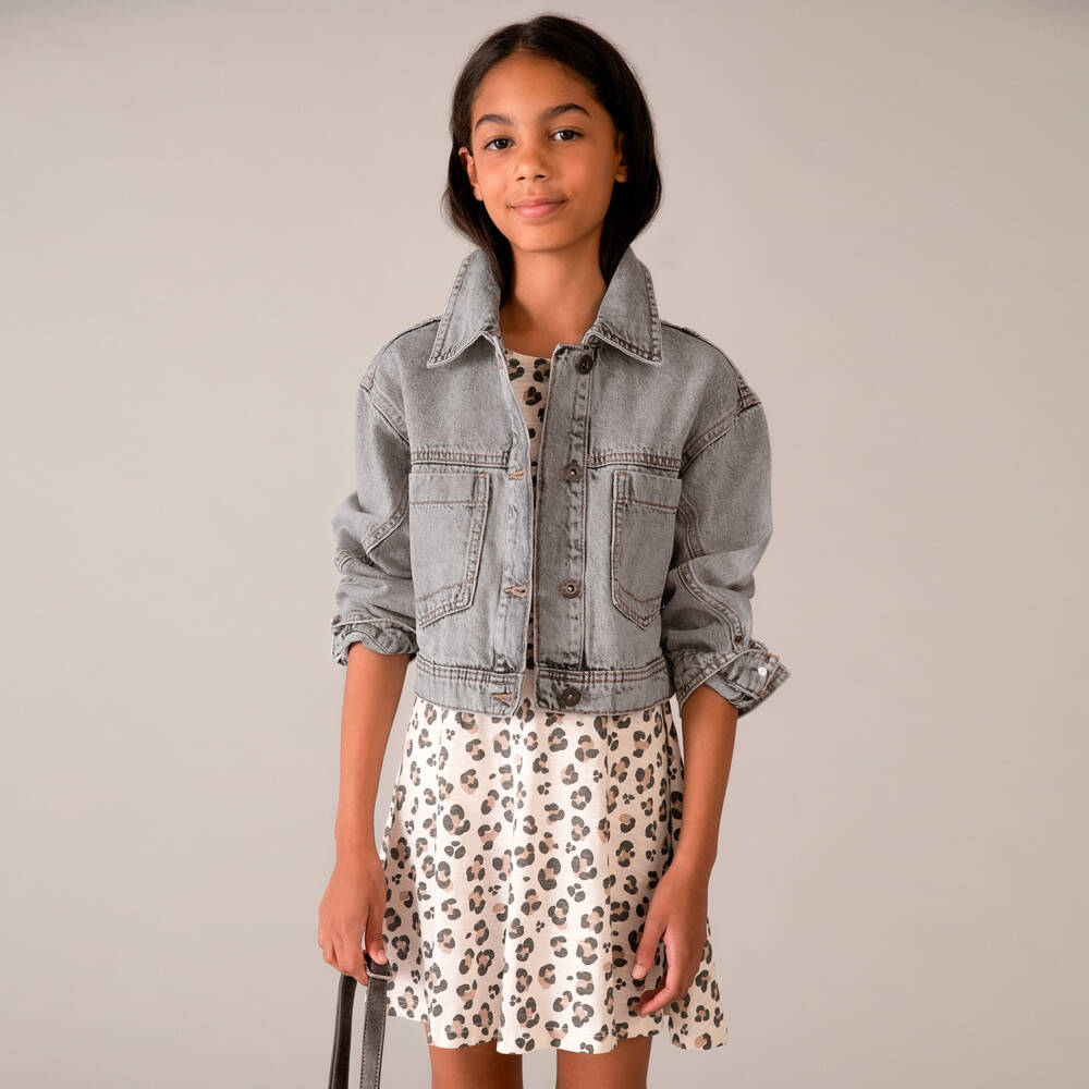 Mayoral-Grey Denim Jacket | Childrensalon Outlet