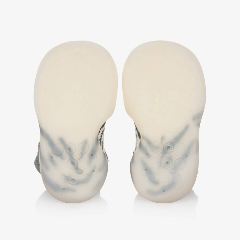 Mayoral Newborn-Grey & Ivory Animal Cotton Baby Slipper Socks | Childrensalon Outlet