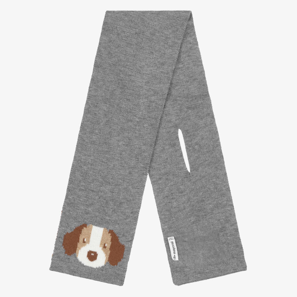 Mayoral-Серый вязаный комплект с мотивом собаки | Childrensalon Outlet