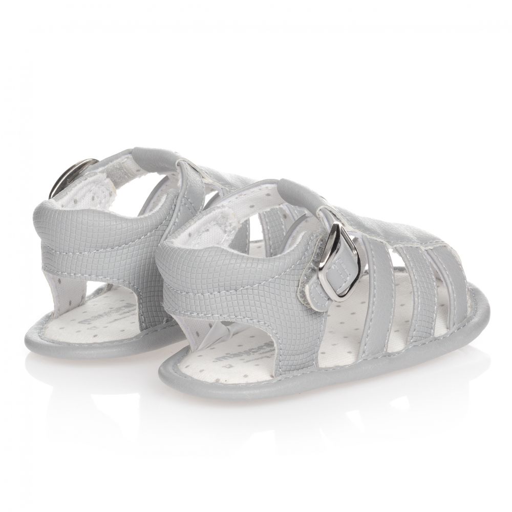 مايورال-صندل جلد صناعي لون رمادي لمرحلة قبل المشي | Childrensalon Outlet