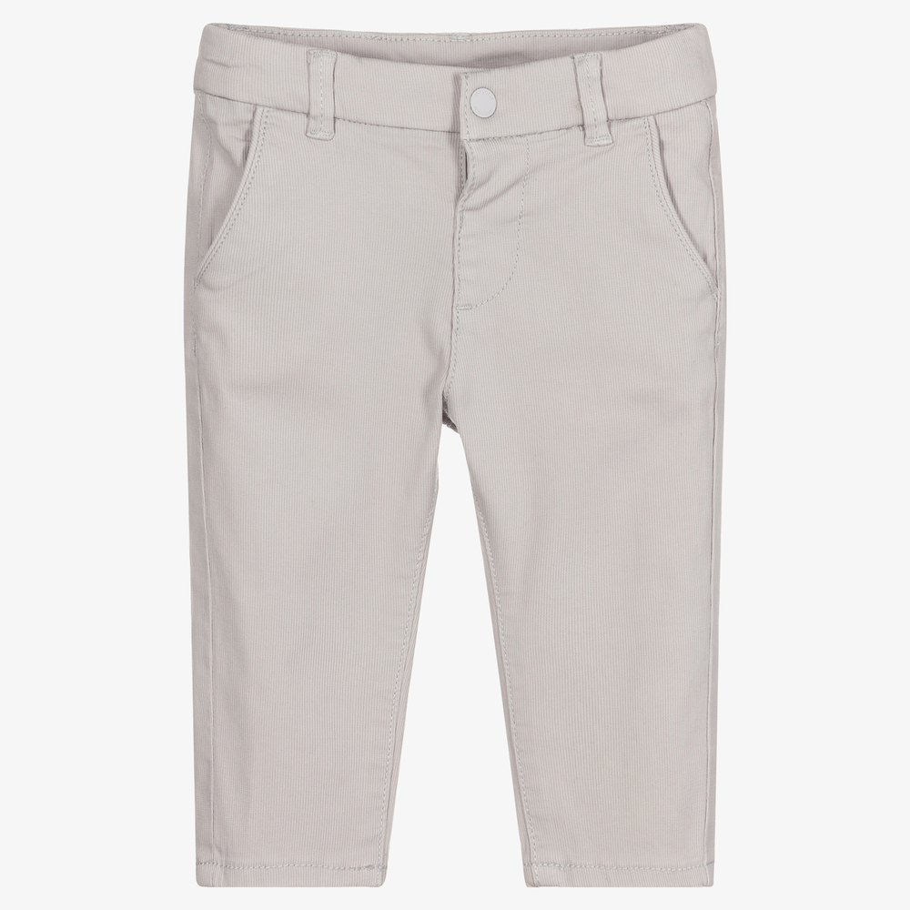 Mayoral - Grey Slim Fit Chino Trousers | Childrensalon
