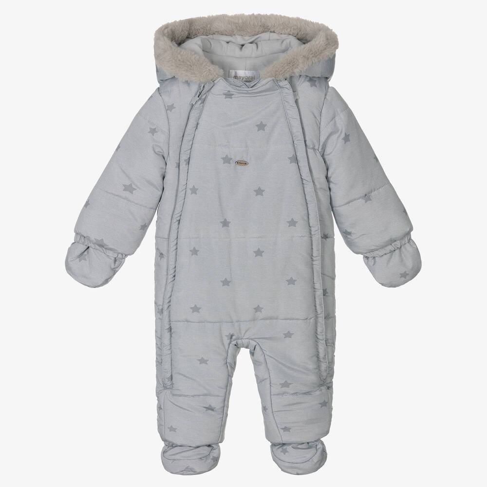 Mayoral Newborn - Combinaison de ski grise bébé | Childrensalon