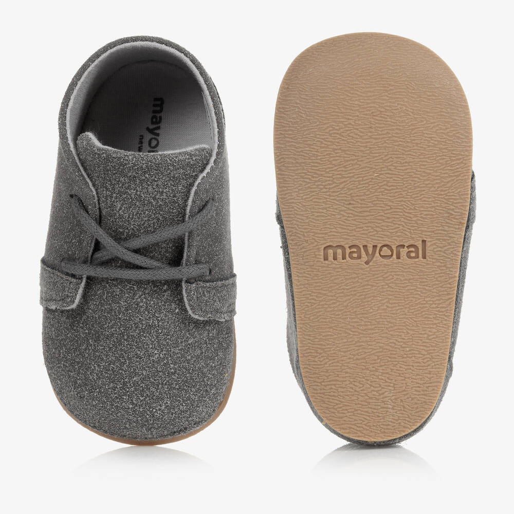 مايورال Newborn-حذاء شامواه صناعي لون رمادي لمرحلة قبل المشي | Childrensalon Outlet