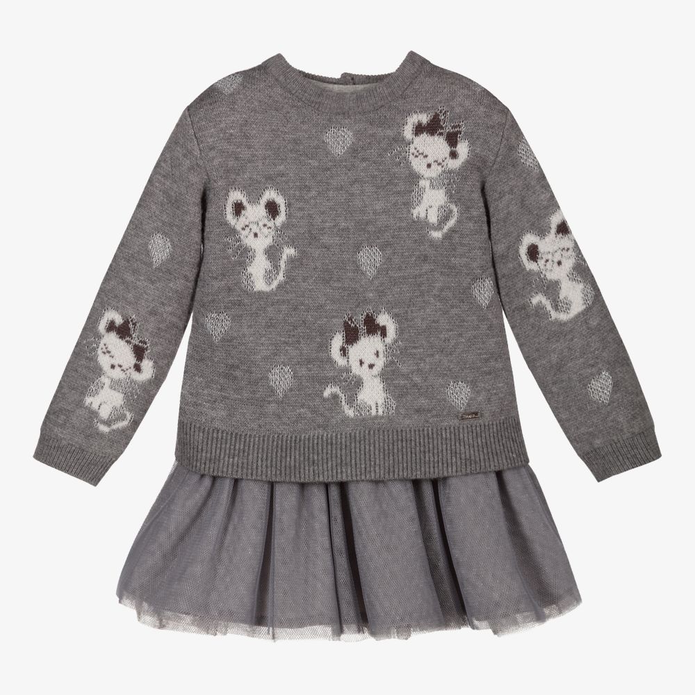 Mayoral - Grey Sweater & Dress Set | Childrensalon