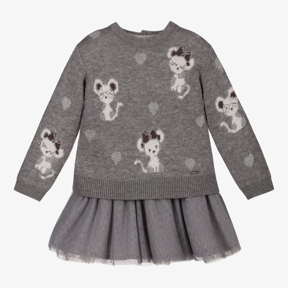 Mayoral - Graues Pullover- und Kleid-Set | Childrensalon