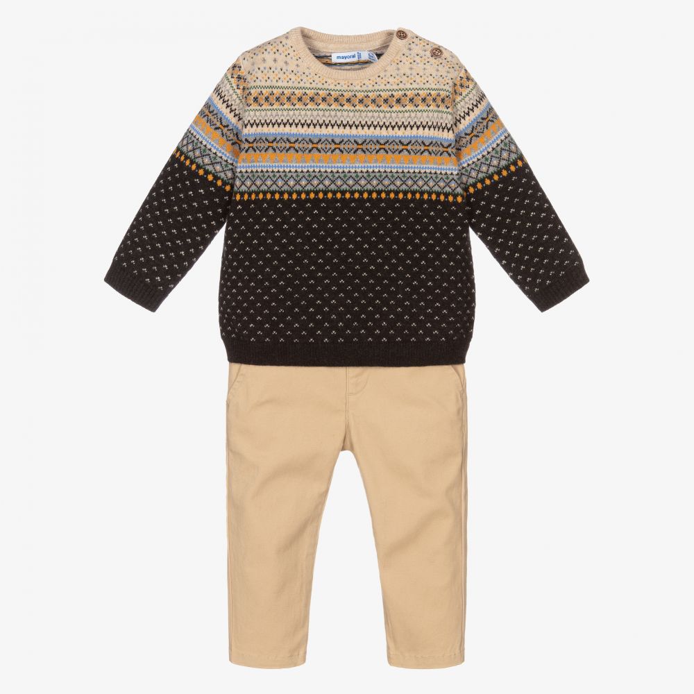 Mayoral - Серый свитер и брюки  | Childrensalon