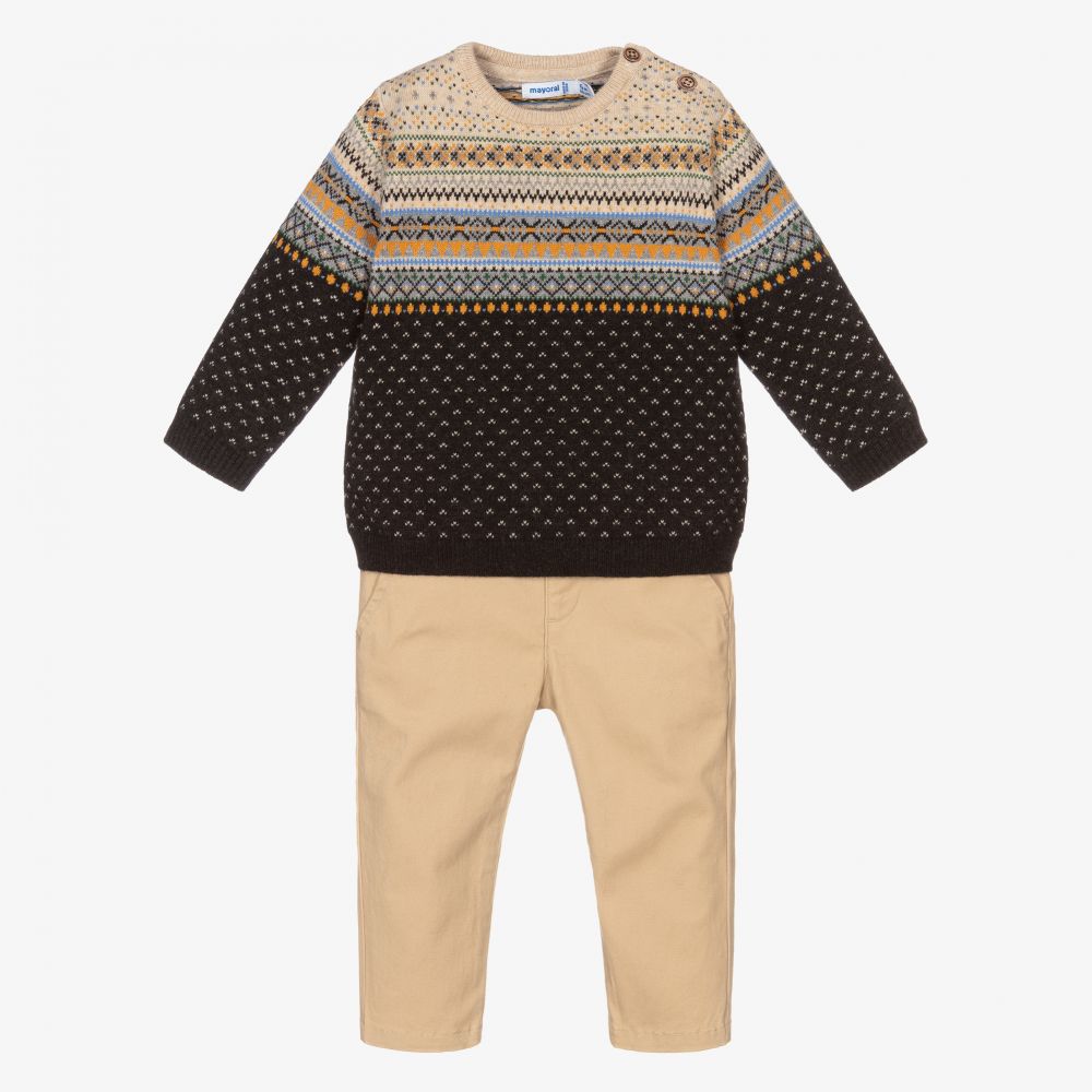 Mayoral - Graues Pullover- und Hosen-Set  | Childrensalon