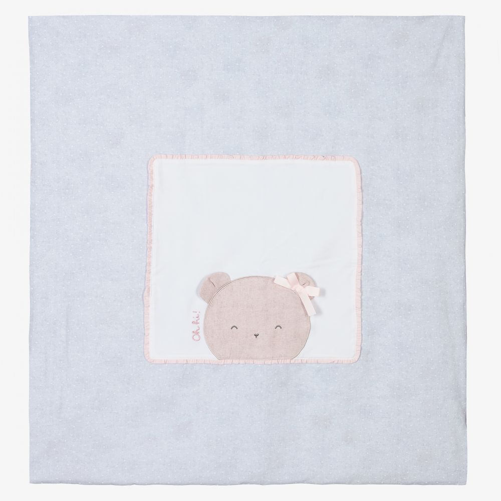 Mayoral Newborn - Grey & White Blanket (92cm) | Childrensalon