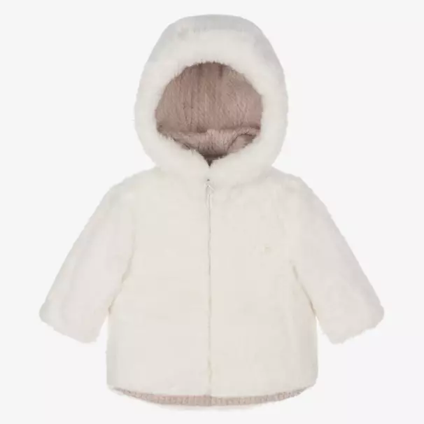 Mayoral Newborn-Infant Beige & Ivory Dual-Sided Coat | Childrensalon Outlet