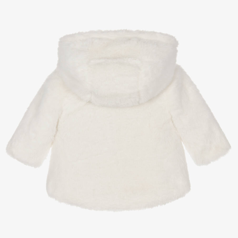 Mayoral Newborn-Infant Beige & Ivory Dual-Sided Coat | Childrensalon Outlet