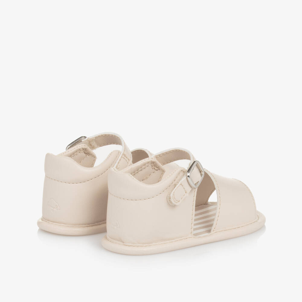 Mayoral Newborn-Infant Beige Soft Leatherette Sandals | Childrensalon Outlet