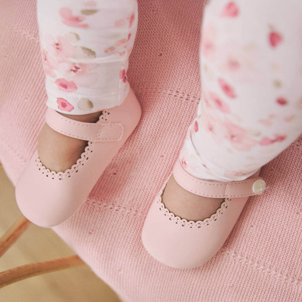 Mayoral Newborn-Infant Girls Pink Soft Faux Loafers | Childrensalon Outlet
