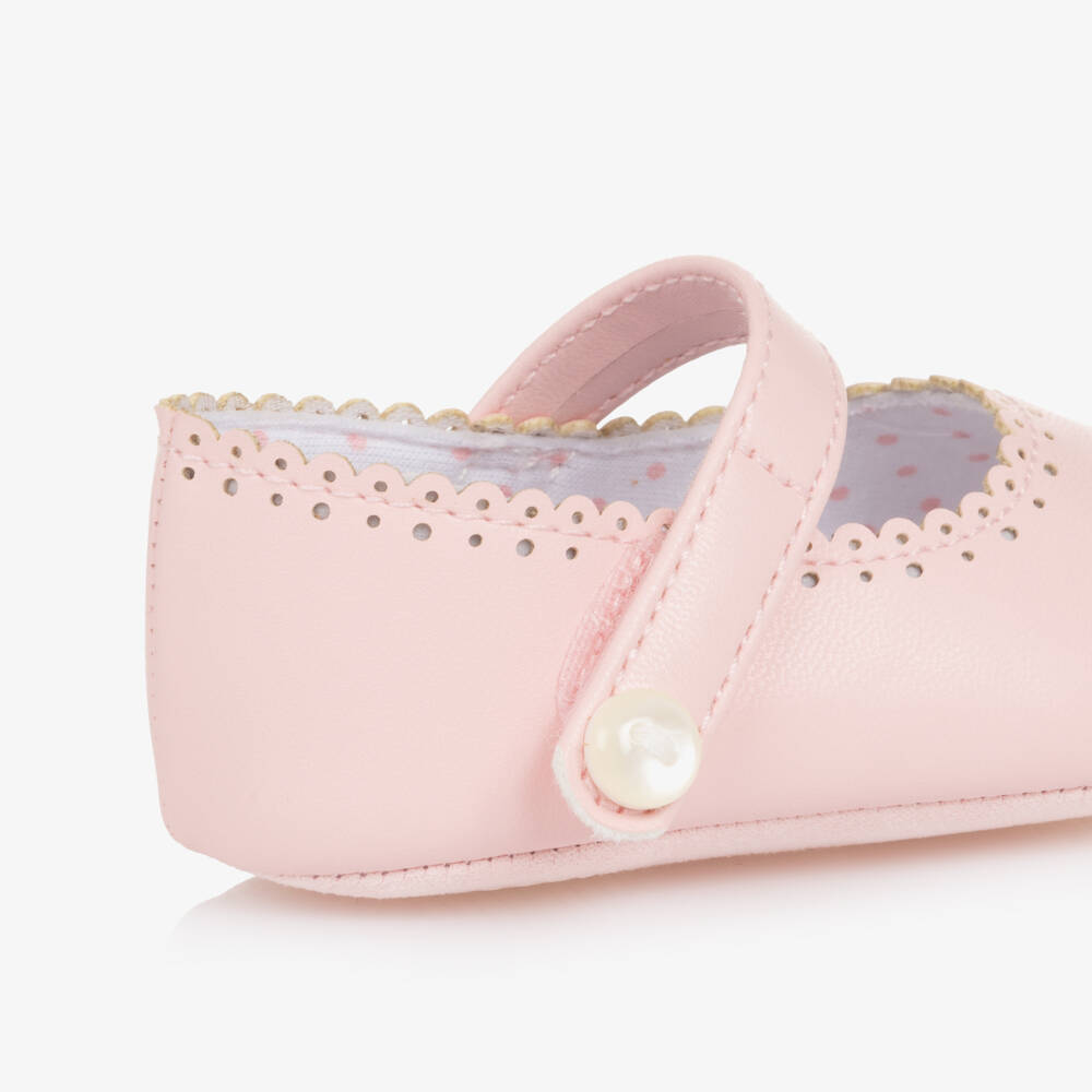 Mayoral Newborn-Infant Girls Pink Soft Faux Loafers | Childrensalon Outlet