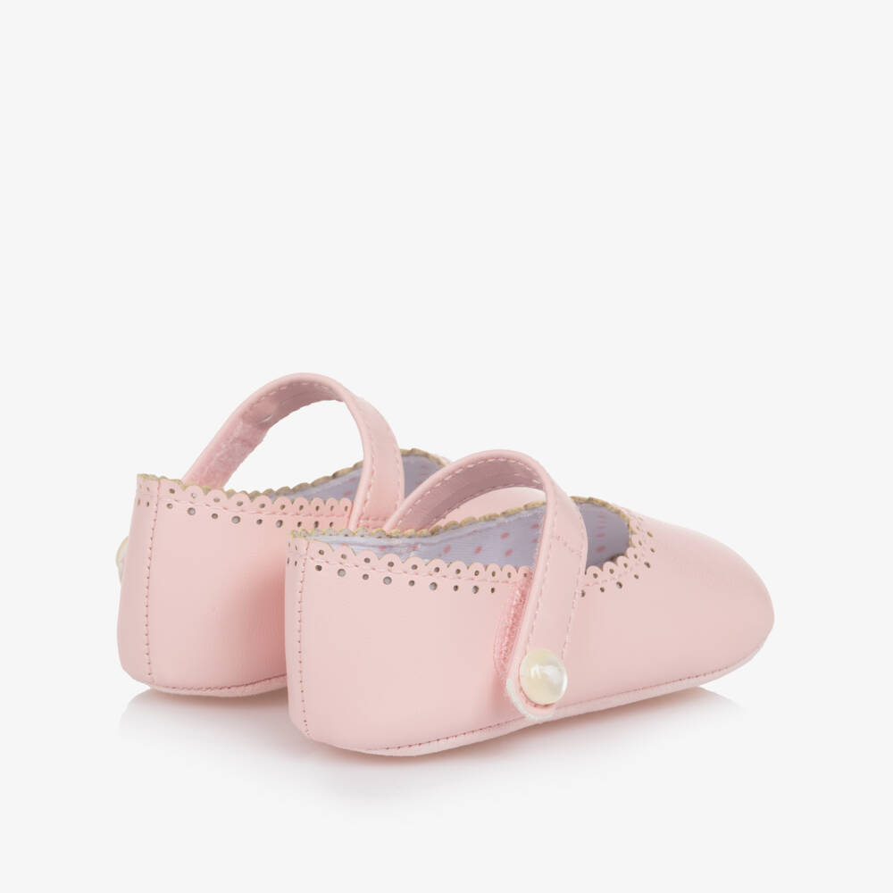 Mayoral Newborn-Infant Girls Pink Soft Faux Loafers | Childrensalon Outlet