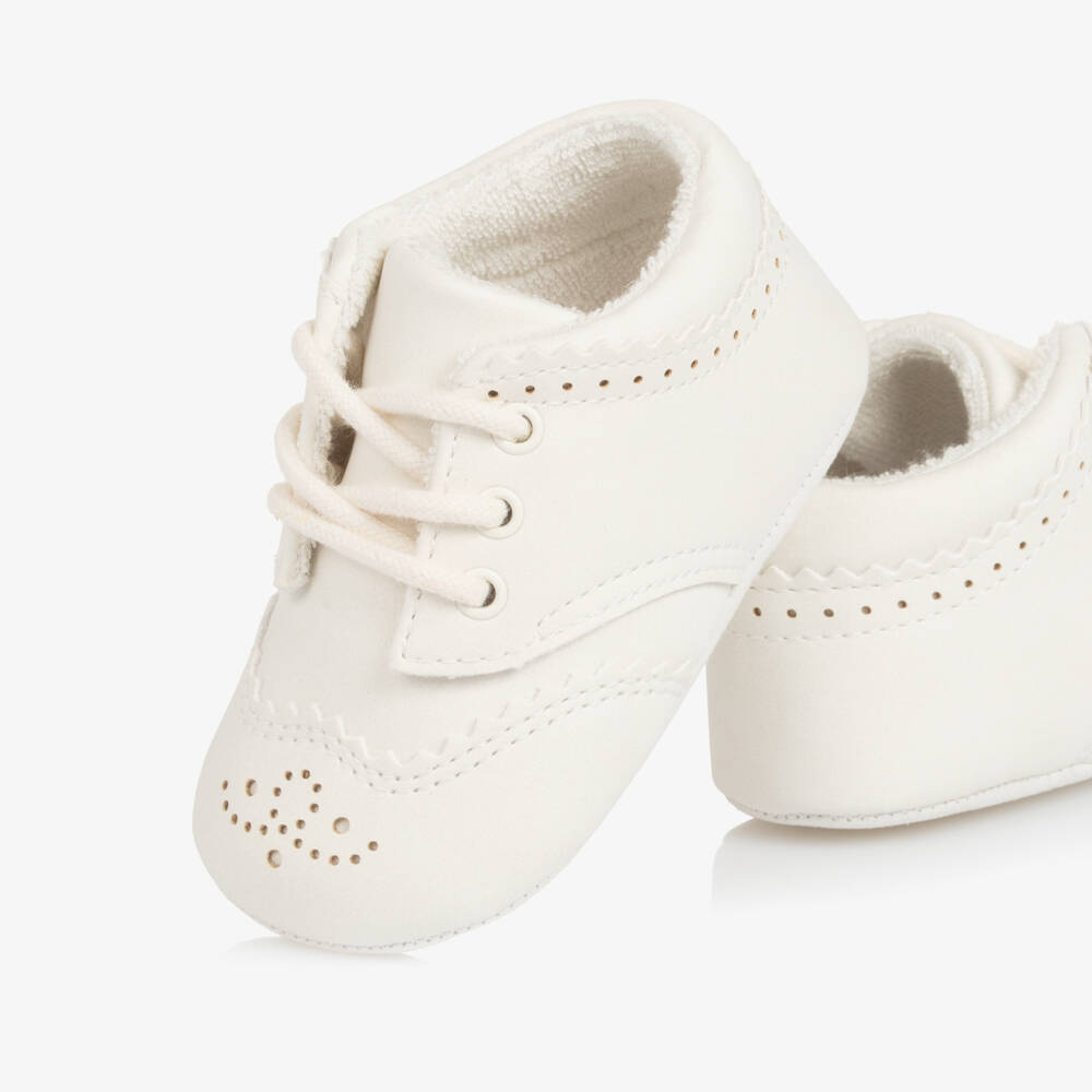 Mayoral Newborn-Infant Ivory Faux Leather Shoes | Childrensalon Outlet