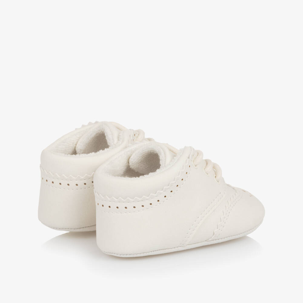 Mayoral Newborn-Infant Ivory Faux Leather Shoes | Childrensalon Outlet
