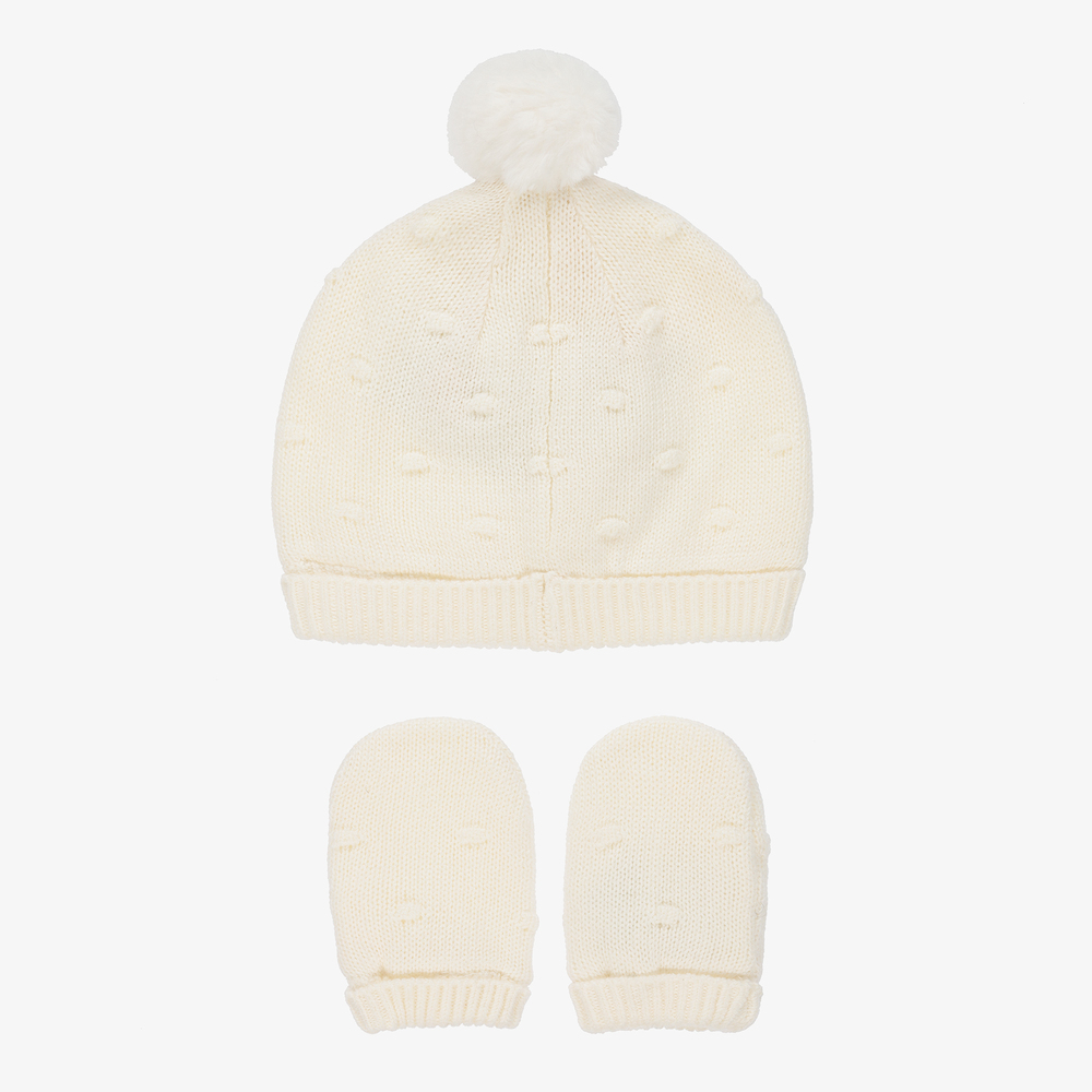 Ivory top baby hat