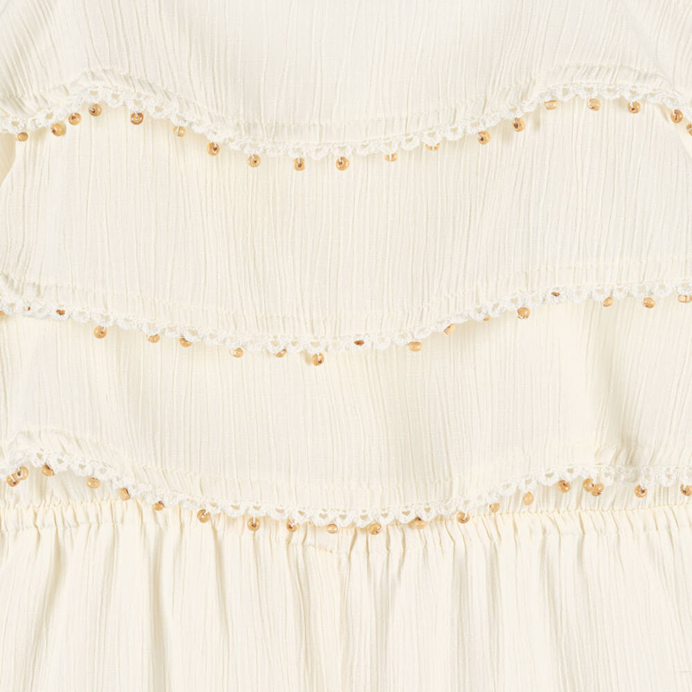 Mayoral-Ivory Beaded Jumpsuit | Childrensalon Outlet