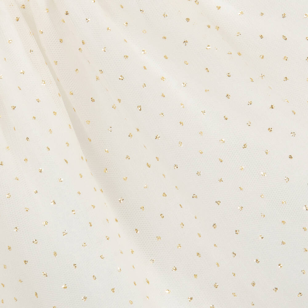 Mayoral-Ivory & Beige Tulle Dress | Childrensalon Outlet