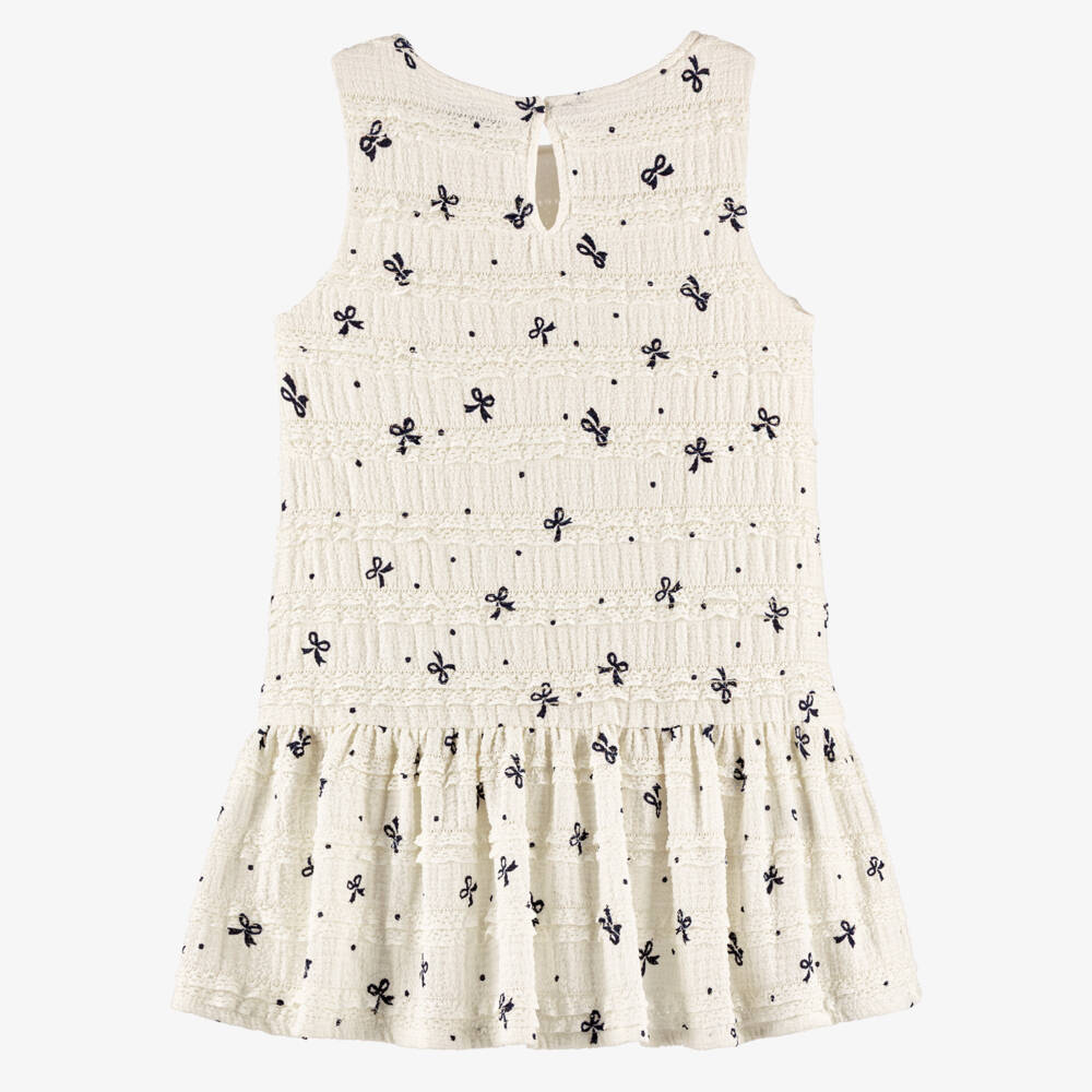 Mayoral-Ivory Bow Dress | Childrensalon Outlet