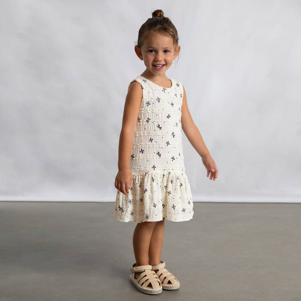 Mayoral-Ivory Bow Dress | Childrensalon Outlet