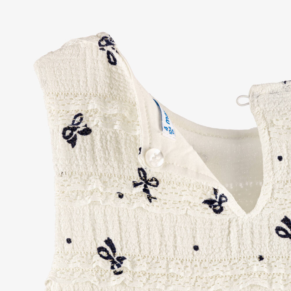 Mayoral-Ivory Bow Dress | Childrensalon Outlet