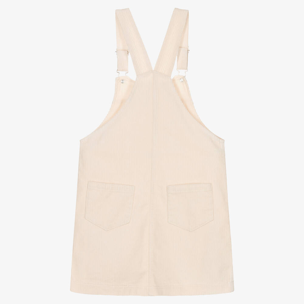Mayoral-Ivory Corduroy Pinafore Dress | Childrensalon Outlet