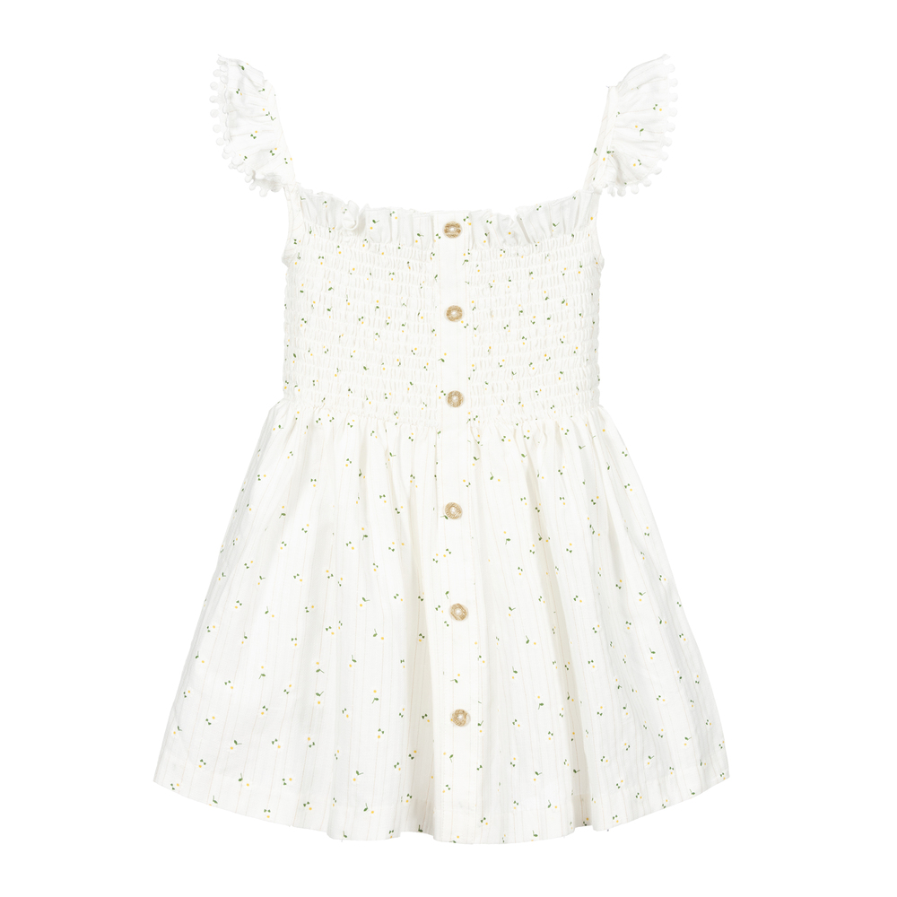 Mayoral - Ivory Cotton Daisy Dress | Childrensalon