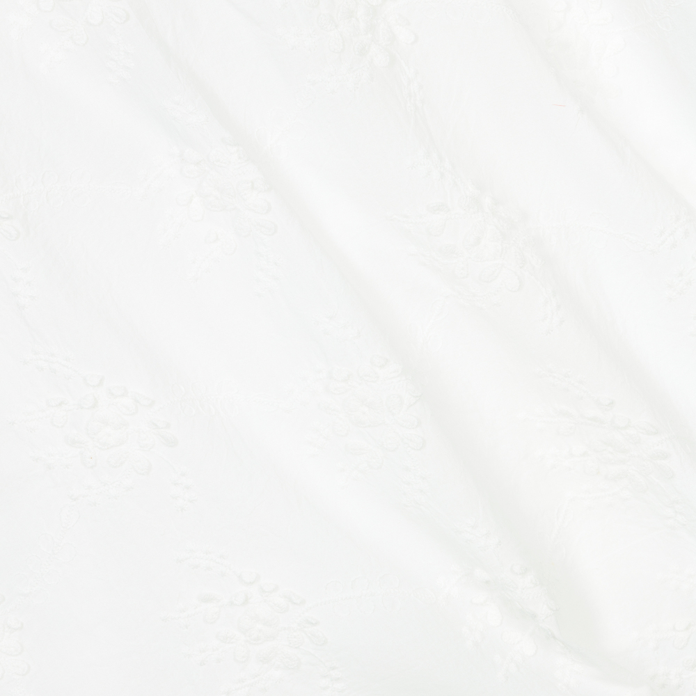 Mayoral-Кремовое хлопковое платье с вышивкой | Childrensalon Outlet