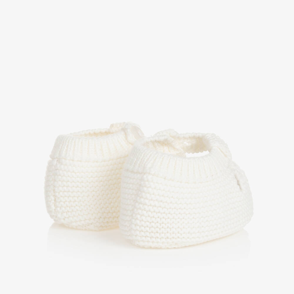 Ivory baby booties store