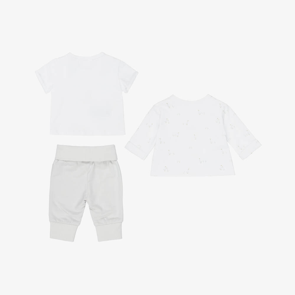 Mayoral Newborn-Ivory Duck Print Trouser Set | Childrensalon Outlet
