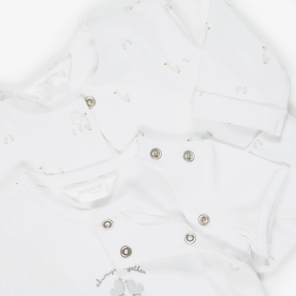 Mayoral Newborn-Ivory Duck Print Trouser Set | Childrensalon Outlet