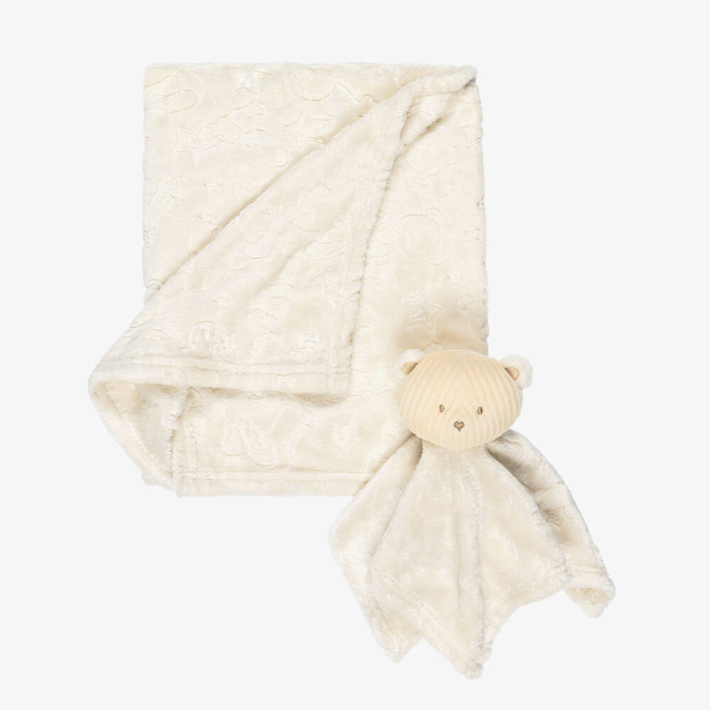 Mayoral Newborn-Ivory Faux Fur Blanket & Comforter Set | Childrensalon Outlet