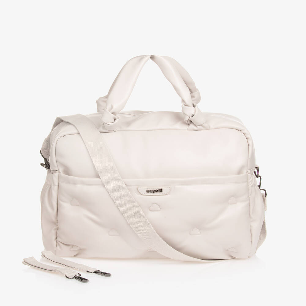 Mayoral Newborn-Ivory Faux Leather Changing Bag (46cm) | Childrensalon Outlet