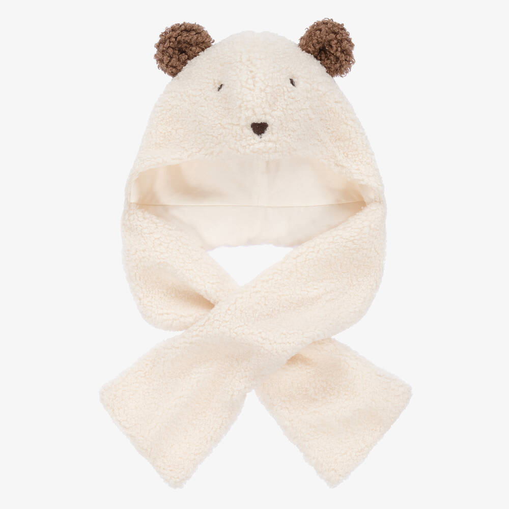 Mayoral - Ivory Faux Shearling Bear Baby Hat | Childrensalon