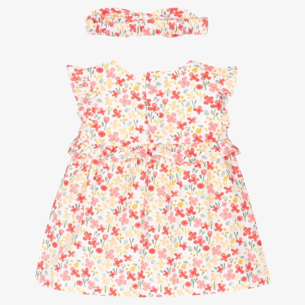 Mayoral Newborn Ivory Floral Baby Dress Set Childrensalon Outlet