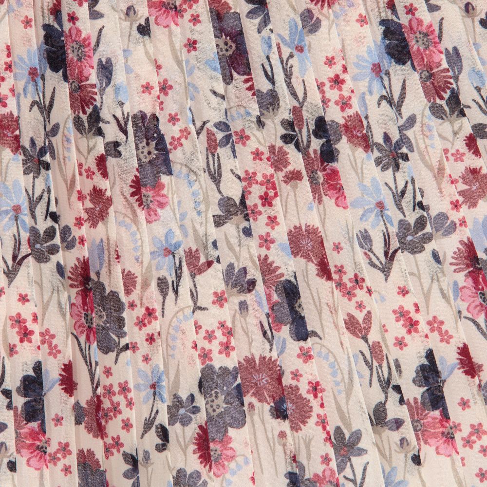 Mayoral-Ivory Floral Chiffon Dress | Childrensalon Outlet