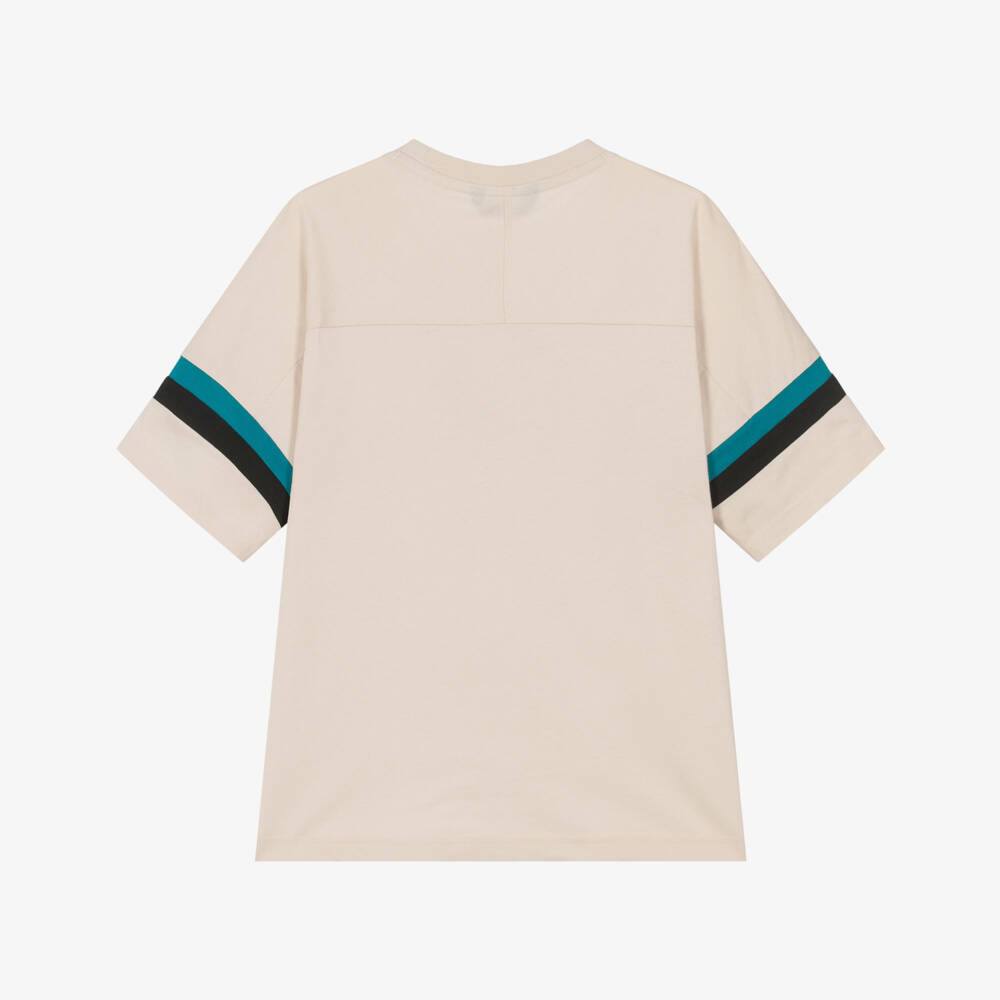 Mayoral Nukutavake-Ivory Football Graphic Tshirt | Childrensalon Outlet